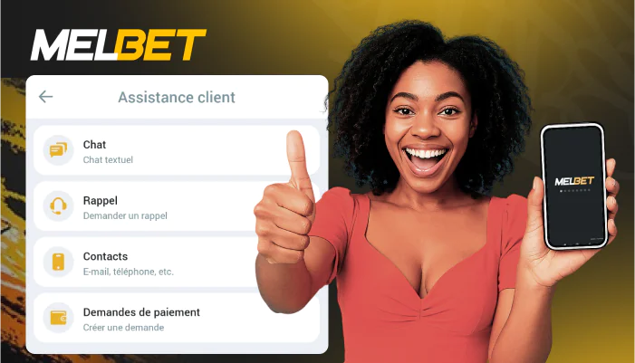 Support client dans l’app Melbet